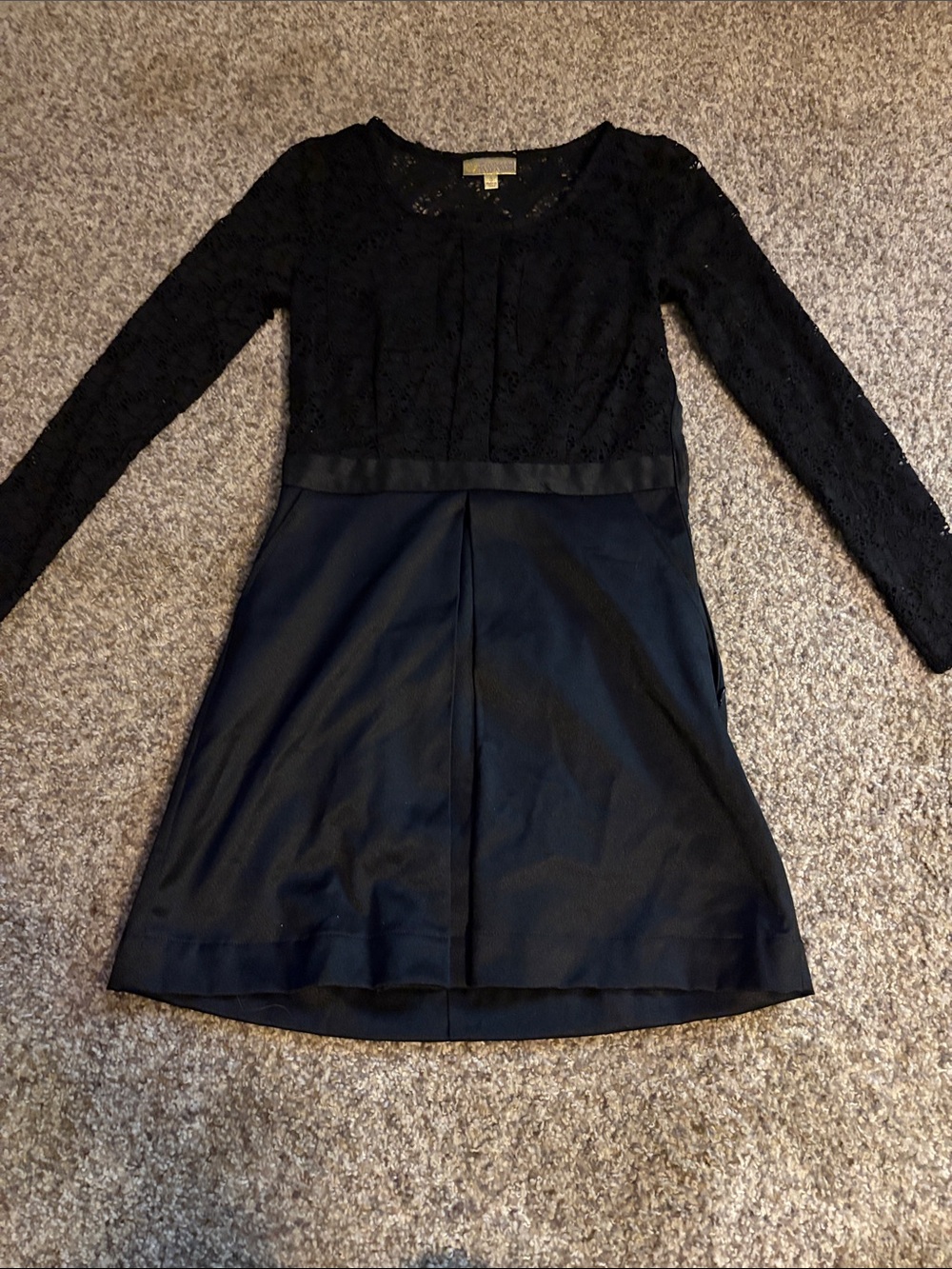 princess vera wang Black Lace Bodice A-Line Dress